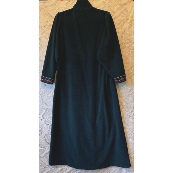 Vanity Fair House Coat Zip Bath Robe Night‎ Gown Medium Petite Green Vintage - Picture 11 of 16